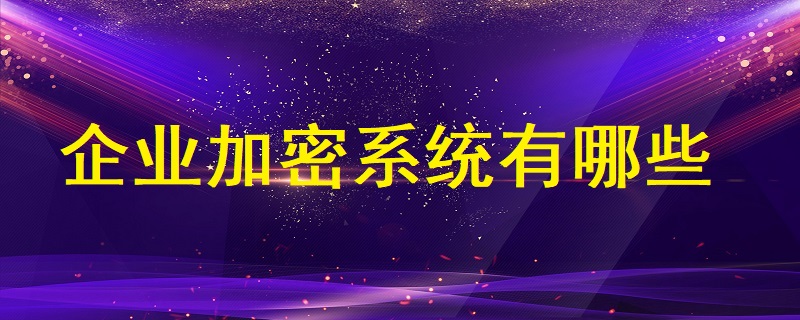 企業加密系統有哪些？